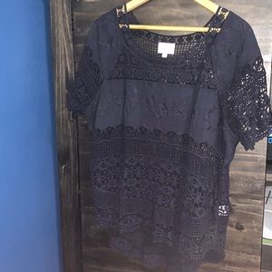 Deletta Navy Blue Blouse